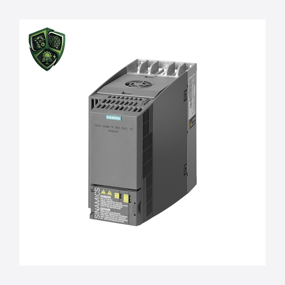 درایو زیمنس SINAMICS G120C، ⁦Siemens⁩، توان ⁦5.5 kW 7.5 hp⁩، جریان ⁦16.5 A⁩، ولتاژ ⁦380 ... 480 V -20 % ... +10 %⁩