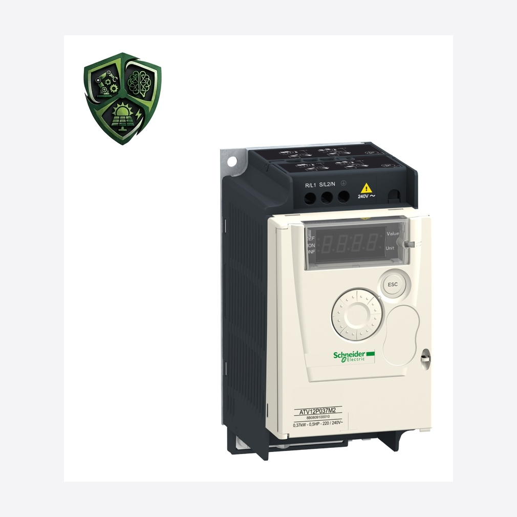 درایو اشنایدر الکتریک Altivar 12، ⁦Schneider Electric⁩، توان ⁦0.37 kW 0.55 hp⁩، جریان ⁦2.4 A⁩، ولتاژ ⁦200 ... 240 V -15 % … +10 %⁩