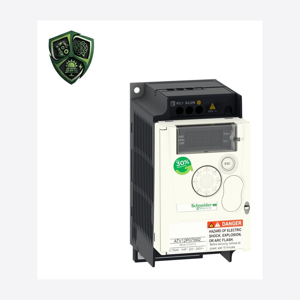 درایو اشنایدر الکتریک Altivar 12، ⁦Schneider Electric⁩، توان ⁦0.75 kW 1 hp⁩، جریان ⁦4.2 A⁩، ولتاژ ⁦200 ... 240 V -15 % … +10 %⁩