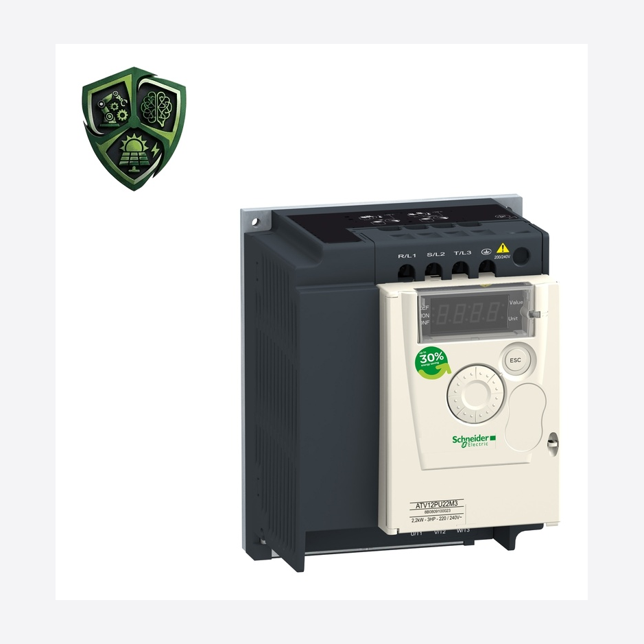 درایو اشنایدر الکتریک Altivar 12، ⁦Schneider Electric⁩، توان ⁦2.2 kW 3 hp⁩، جریان ⁦10 A⁩، ولتاژ ⁦200 ... 240 V -15 % … +10 %⁩