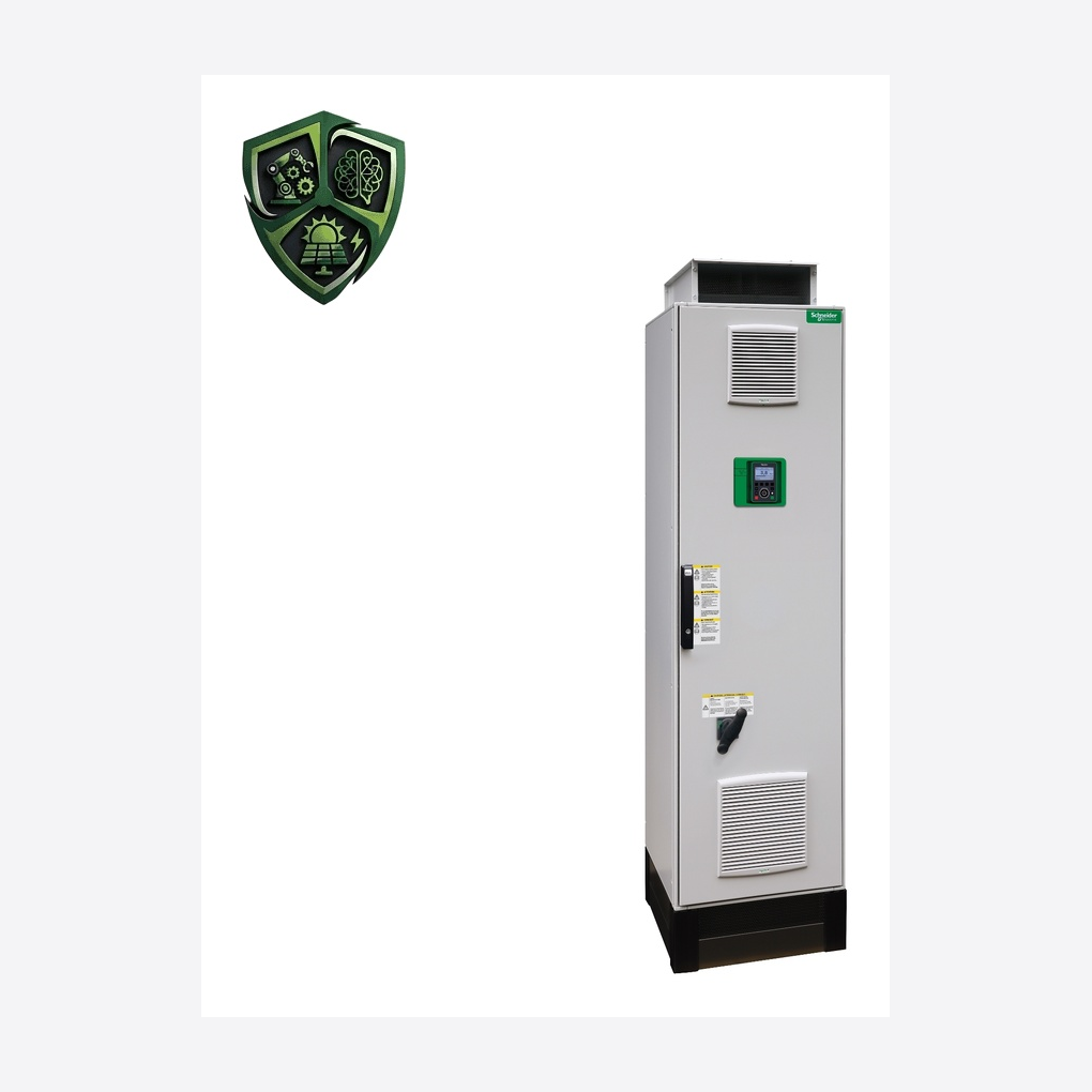 درایو، ⁦Schneider Electric⁩، مدل ⁦ATV650C25N4F⁩، جریان خروجی ⁦477.0 A⁩، توان ⁦250 kW⁩، تغذیه ⁦380…440 V⁩.