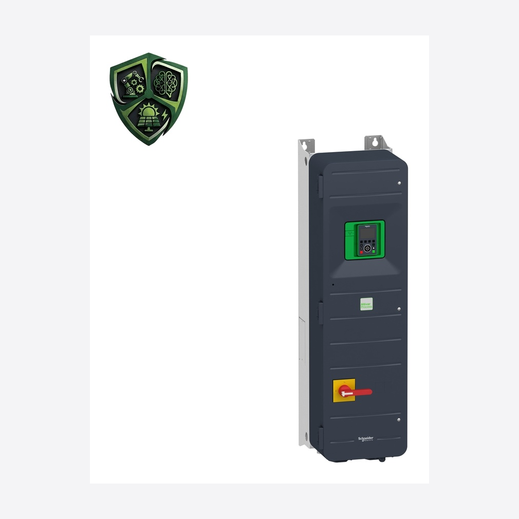 درایو، ⁦Schneider Electric⁩، مدل ⁦ATV950D55N4E⁩، جریان خروجی ⁦106.0 A⁩، توان ⁦55.0 kW for normal duty⁩، تغذیه ⁦380…480 V⁩.