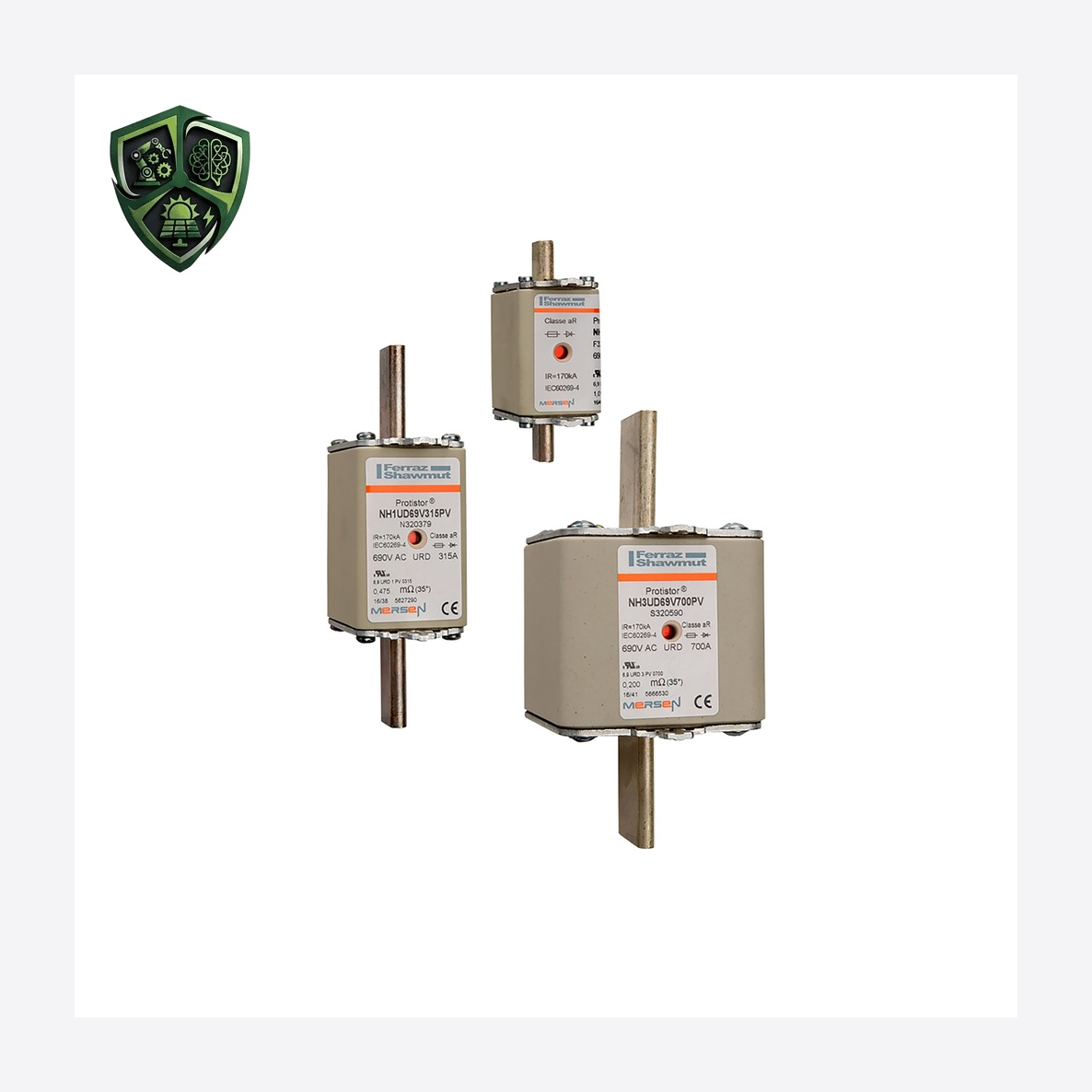 فیوز اشنایدر الکتریک DF، ⁦Schneider Electric⁩، جریان ⁦125 A⁩، ولتاژ ⁦690 V⁩