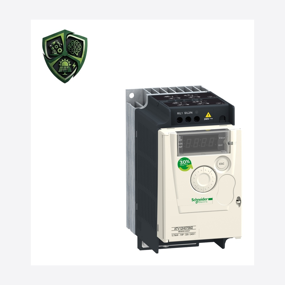 درایو اشنایدر الکتریک Altivar 12، ⁦Schneider Electric⁩، توان ⁦0.55 kW 0.75 hp⁩، جریان ⁦3.5 A⁩، ولتاژ ⁦200 ... 240 V -15 % … +10 %⁩