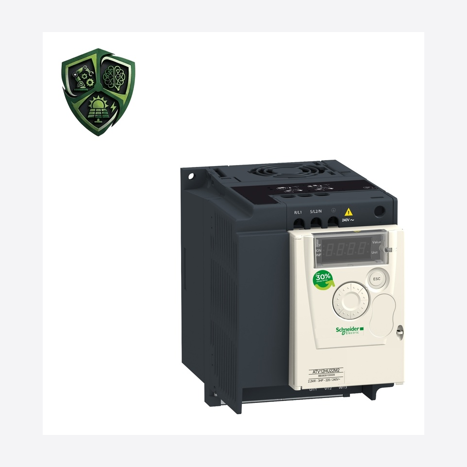 درایو اشنایدر الکتریک Altivar 12، ⁦Schneider Electric⁩، توان ⁦1.5 kW 2 hp⁩، جریان ⁦7.5 A⁩، ولتاژ ⁦200 ... 240 V -15 % … +10 %⁩