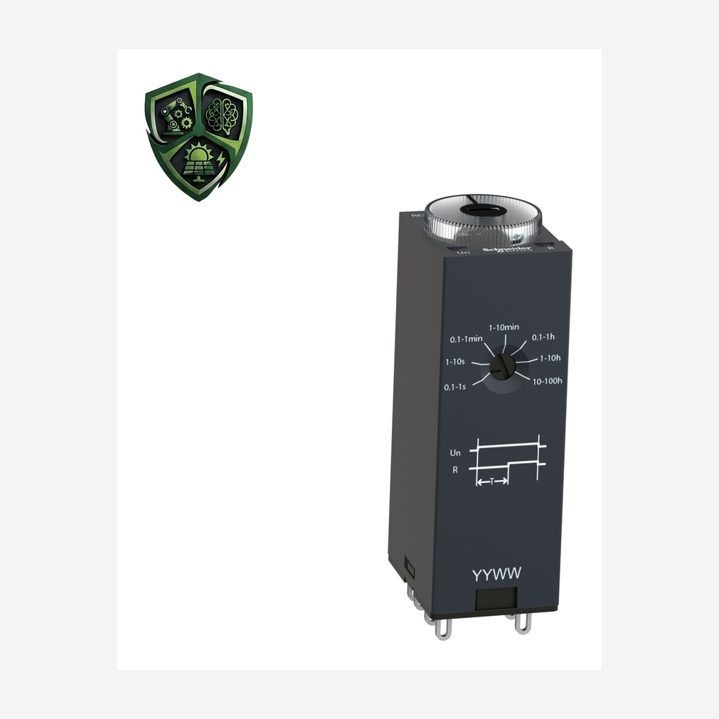 رله حفاظت، ⁦Schneider Electric⁩، مدل ⁦REXL4TMBD⁩، جریان نامی ⁦5 A AC⁩، تغذیه ⁦24 V DC⁩، IP50.