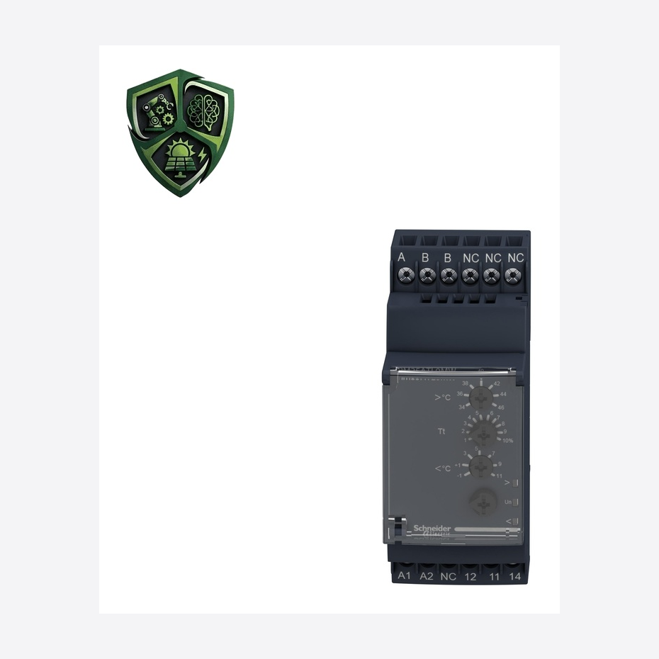 رله حفاظت، ⁦Schneider Electric⁩، مدل ⁦RM35LV14MW⁩، جریان خروجی ⁦5 A⁩، IP20.