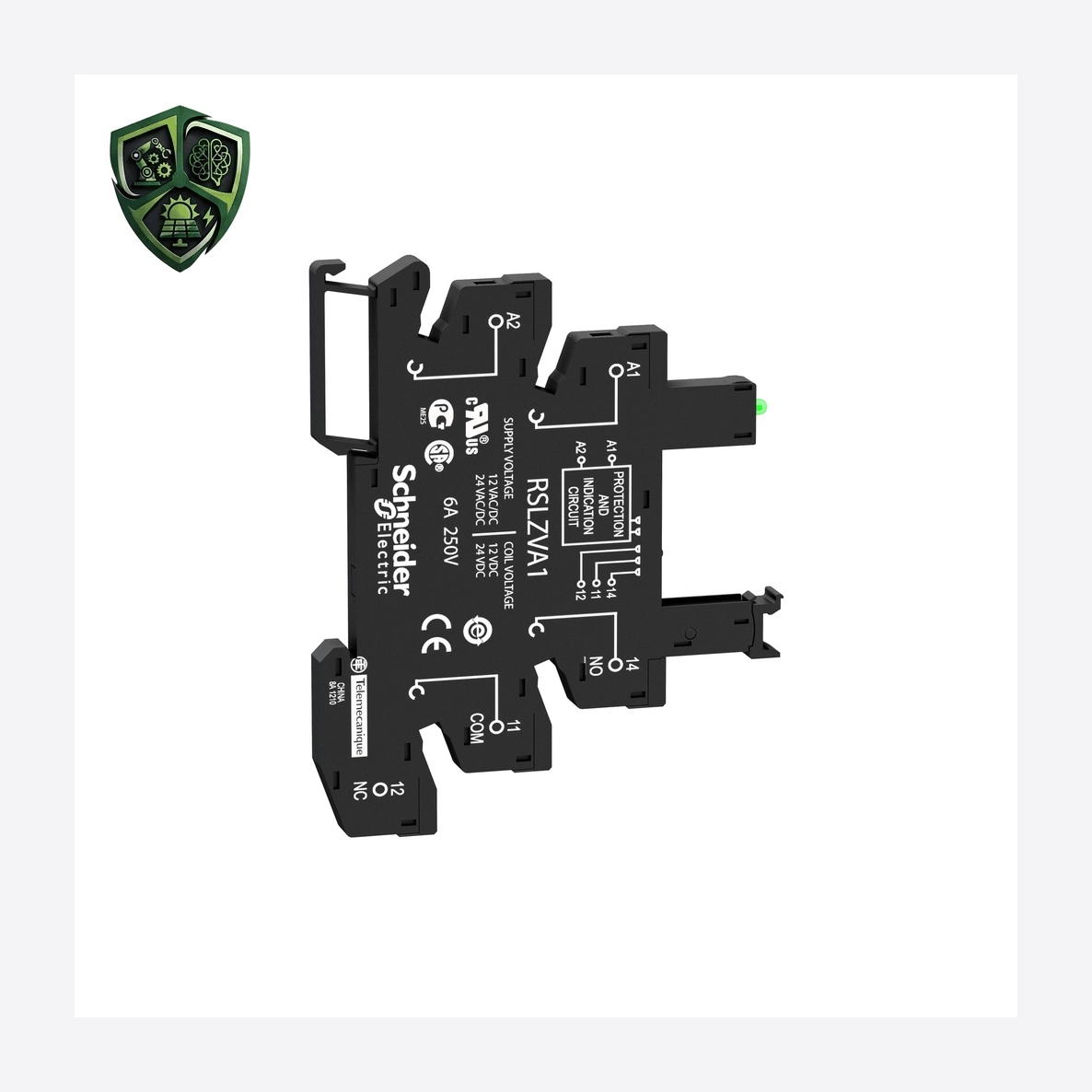 لوازم جانبی رله، ⁦Schneider Electric⁩، مدل ⁦RSLZVA2⁩، ولتاژ ⁦limits 43.2…57.6 V⁩، IP20.