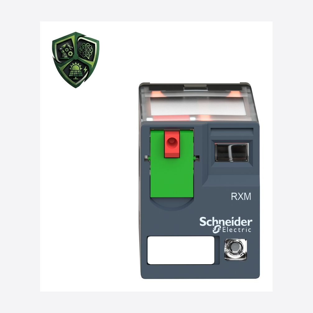 رله، ⁦Schneider Electric⁩، مدل ⁦RXM3AB2P7⁩، ولتاژ ⁦limits 184…253 V AC⁩، جریان ⁦10 A at 28 V NO conforming to IEC⁩، IP40.