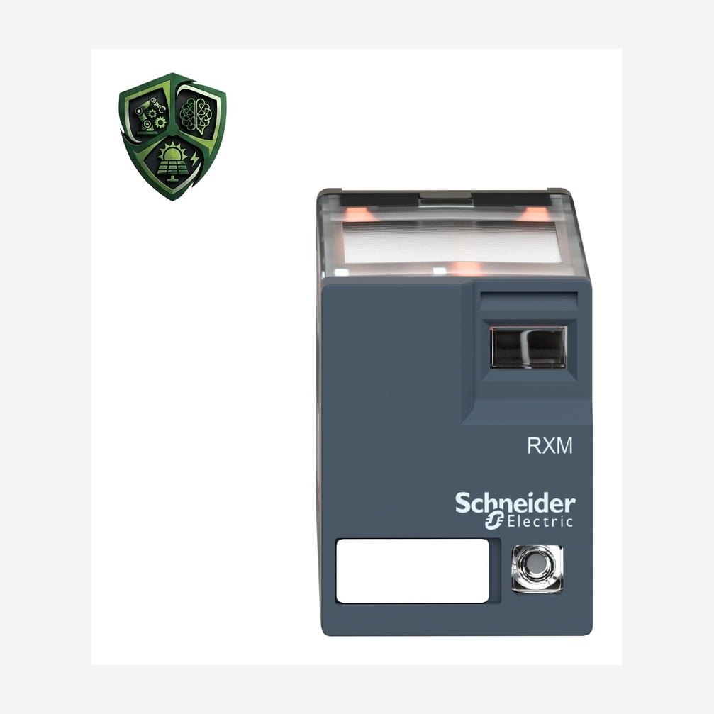 رله، ⁦Schneider Electric⁩، مدل ⁦RXM4AB3B7⁩، ولتاژ ⁦limits 19.2…26.4 V AC⁩، جریان ⁦3 A at 28 V NC conforming to IEC⁩، IP40.