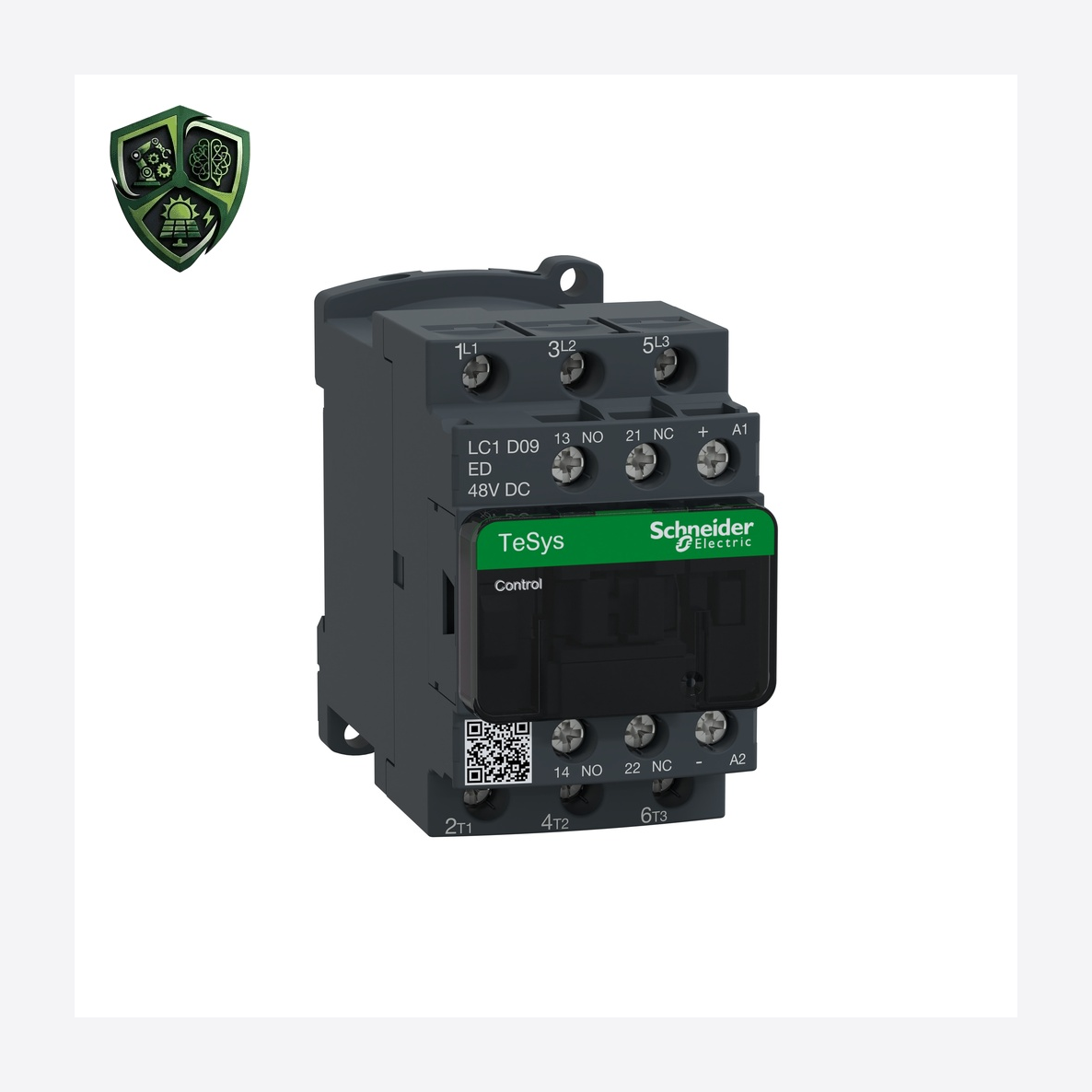 رله، ⁦Schneider Electric⁩، مدل ⁦RXM4GB2ED⁩، ولتاژ ⁦limits 38.4…52.8 V DC⁩، جریان ⁦2 A at 28 V NO conforming to IEC⁩، IP40.
