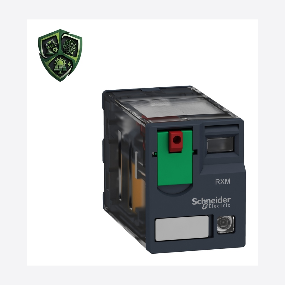 رله، ⁦Schneider Electric⁩، مدل ⁦RXM4GB2U7⁩، ولتاژ ⁦limits 192…264 V AC⁩، جریان ⁦2 A at 28 V NO conforming to IEC⁩، IP40.