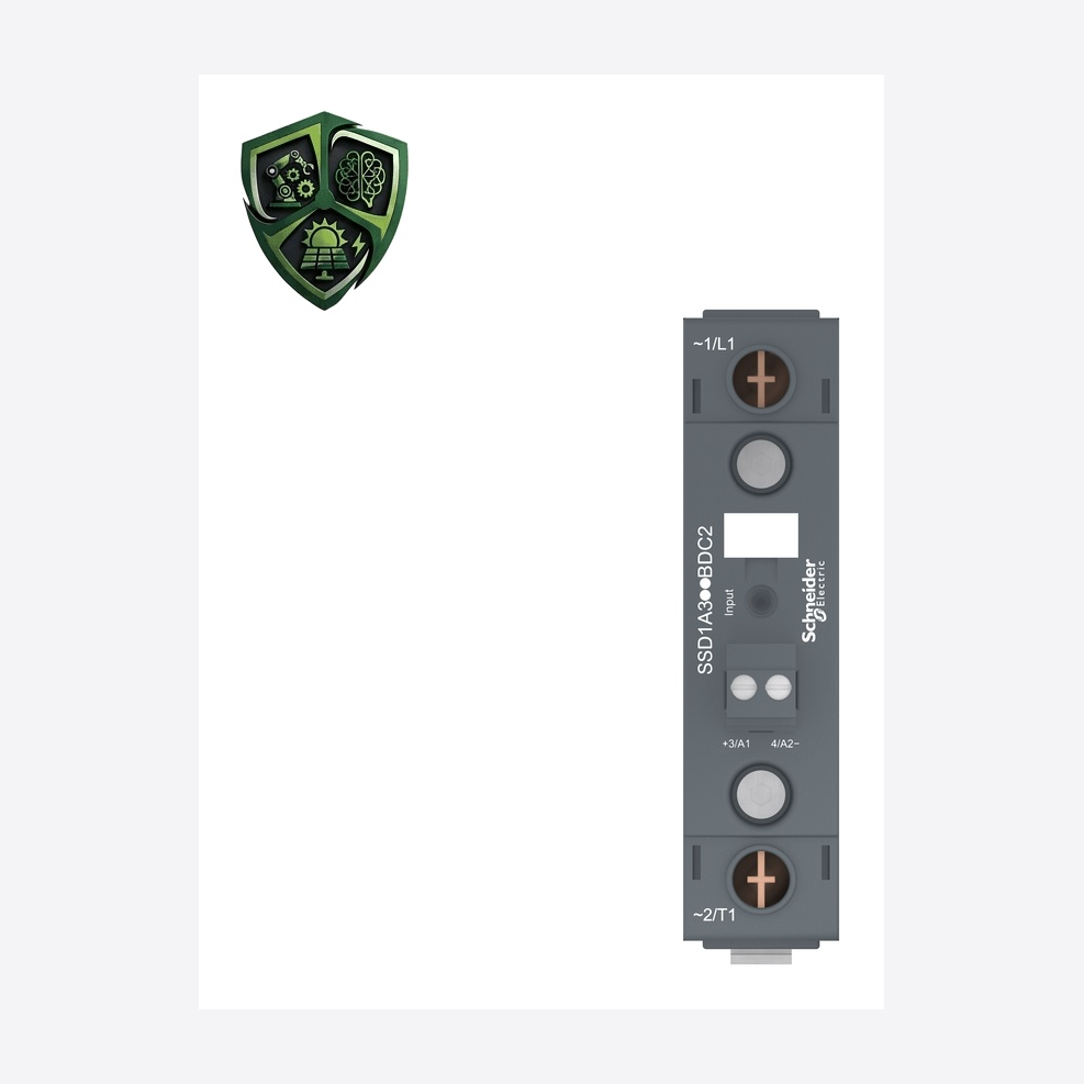 رله، ⁦Schneider Electric⁩، مدل ⁦SSD1A320BDC2⁩، خروجی ⁦48…600 V AC⁩، IP20، کنترل ⁦4…32 V DC⁩.