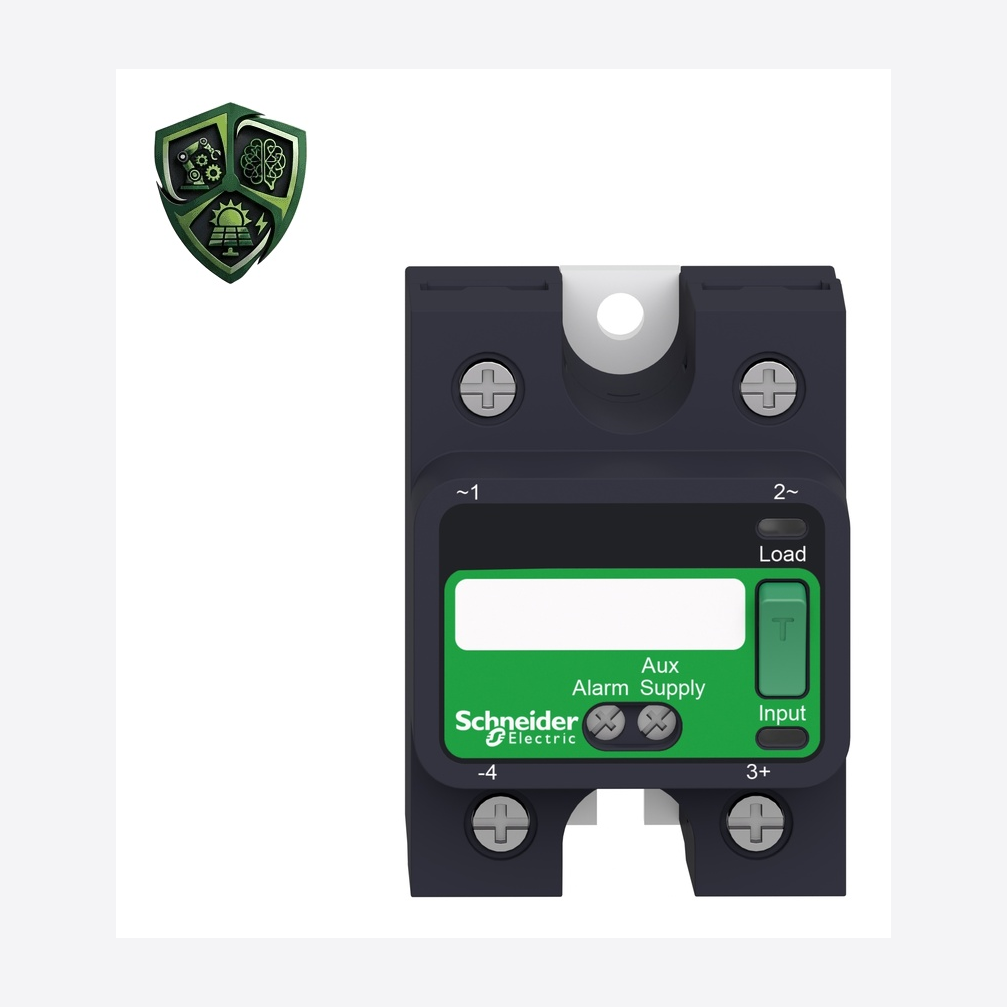 رله، ⁦Schneider Electric⁩، مدل ⁦SSP1A475BDS⁩، جریان نامی ⁦75 A⁩، خروجی ⁦48…660 V AC⁩، IP20.
