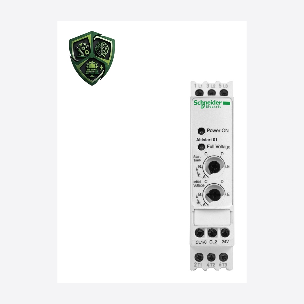سافت‌استارتر، ⁦Schneider Electric⁩، مدل ⁦ATS01N103FT⁩، توان 0.37 kW، تغذیه ⁦110…480 V⁩، IP20.