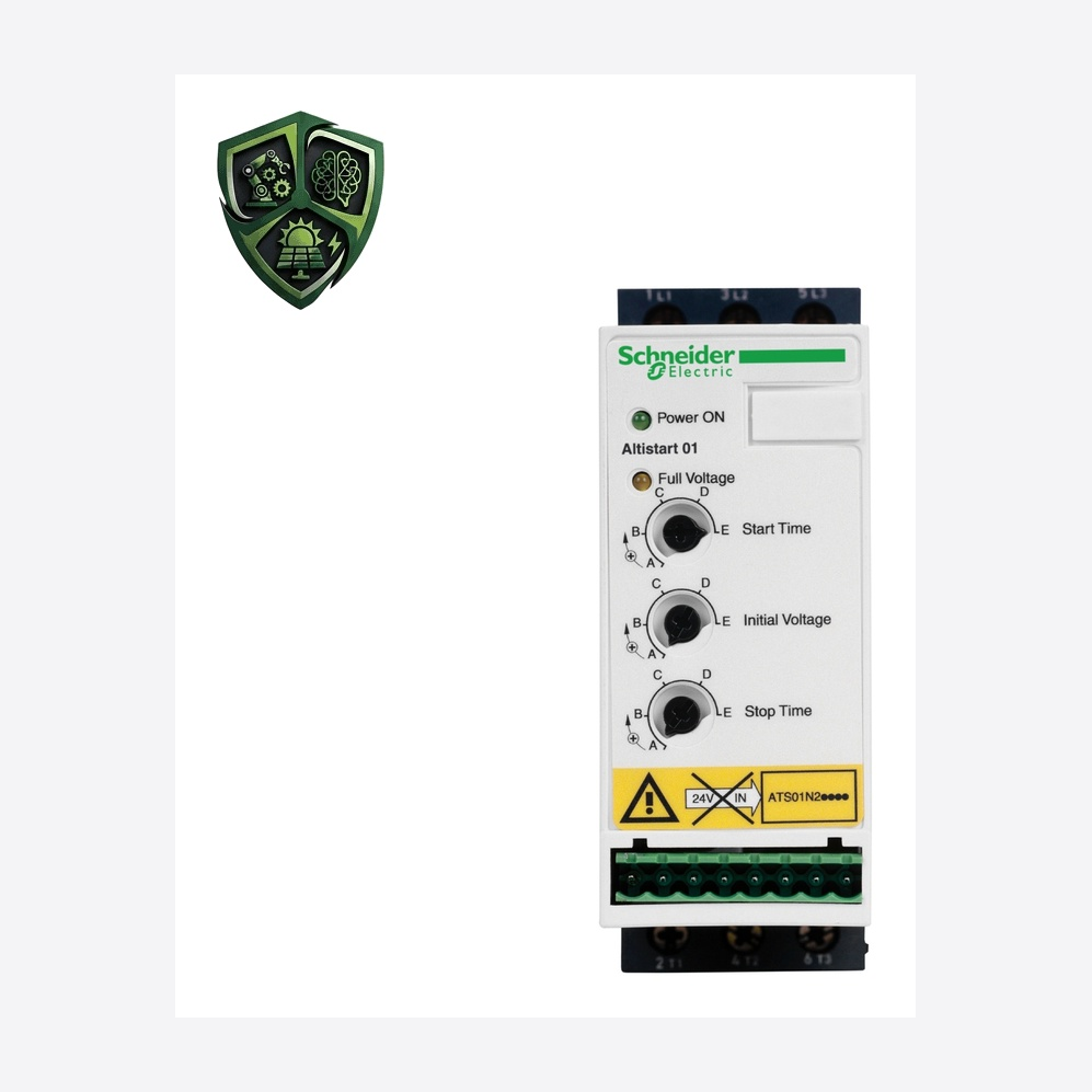 سافت‌استارتر، ⁦Schneider Electric⁩، مدل ⁦ATS01N206QN⁩، توان 3 kW، تغذیه ⁦380…415 V⁩، IP20.