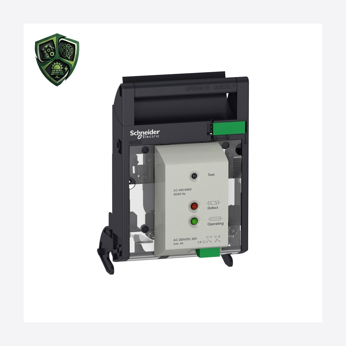 لوازم جانبی، ⁦Schneider Electric⁩، مدل ⁦LV480810⁩، ولتاژ ⁦400…690 V AC 50/60 Hz⁩، جریان ⁦5 A at 200…240 V AC⁩، IP20.