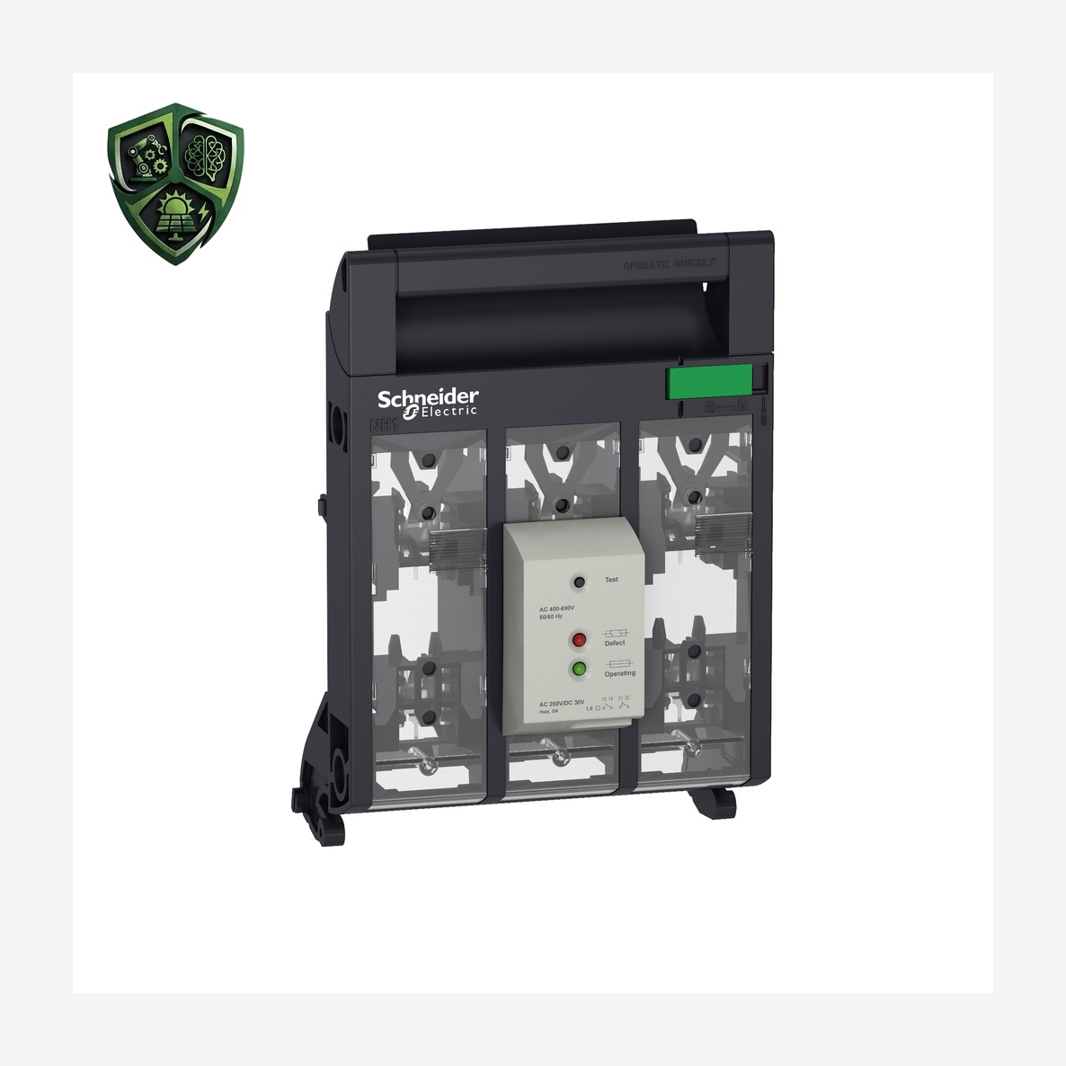 لوازم جانبی، ⁦Schneider Electric⁩، مدل ⁦LV480821⁩، ولتاژ ⁦400…690 V AC 50/60 Hz⁩، جریان ⁦5 A at 200…240 V AC⁩، IP20.