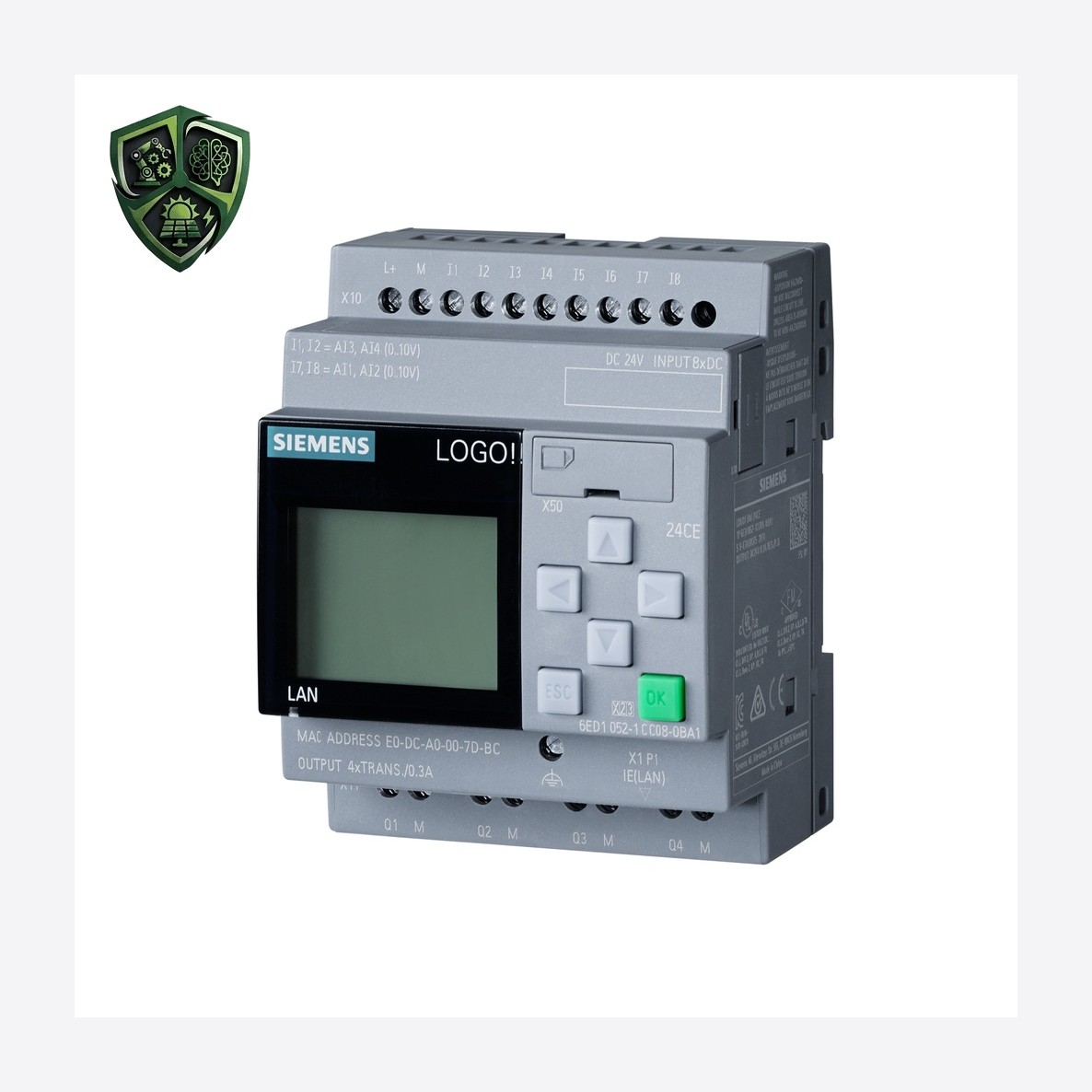 ماژول منطقی، ⁦SIEMENS⁩، ⁦LOGO!⁩، مدل ⁦6ED1052-1CC08-0BA1⁩، ⁦LOGO⁩.