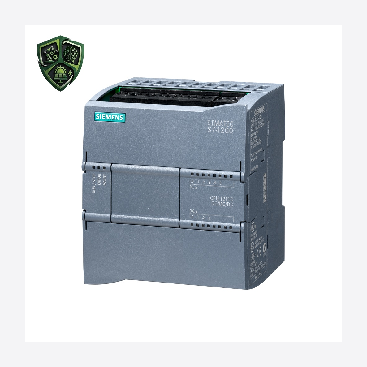 پی‌ال‌سی، ⁦SIEMENS⁩، ⁦SIMATIC S7-1200⁩، مدل ⁦6ES7211-1AE40-0XB0⁩، ⁦1211C⁩، ⁦75 KB⁩، ⁦DC/DC/DC⁩.