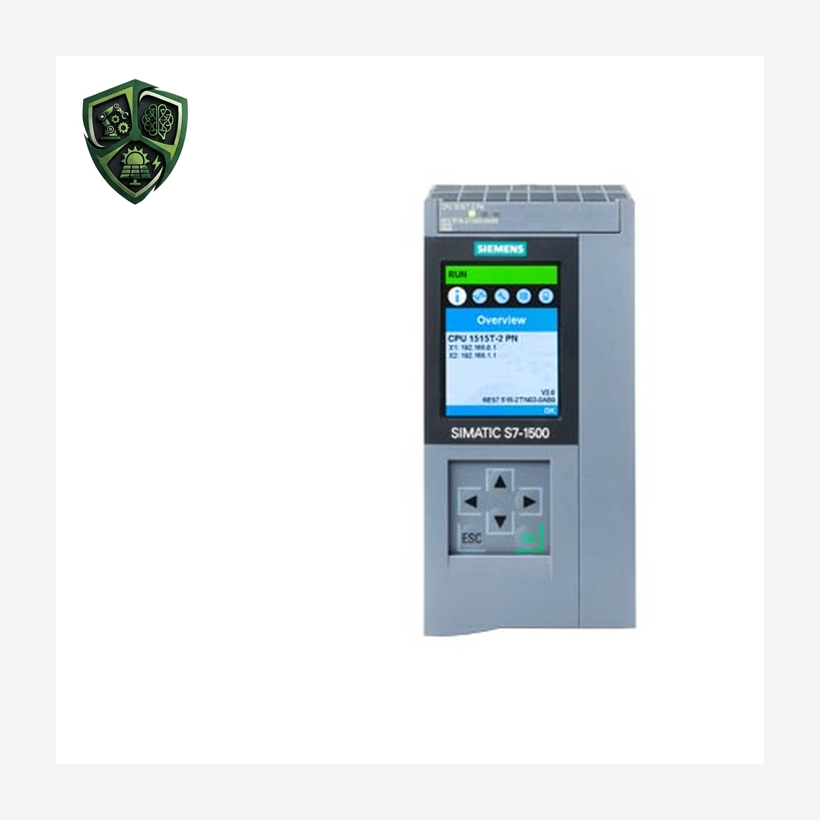 پی‌ال‌سی زیمنس SIMATIC S7-1500 CPU 1515T-2 PN, 1.5MB Progr, 4.5MB Data 6ES7515-2TN03-0AB0