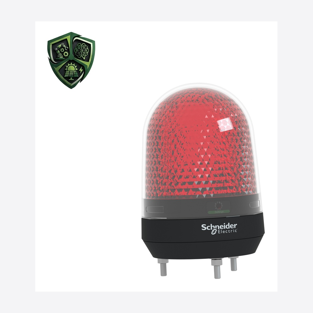 چراغ سیگنال، ⁦Schneider Electric⁩، مدل ⁦XVR3M04⁩، ولتاژ ⁦90…253 V AC⁩، تغذیه ⁦100…230 V AC⁩، IP65.