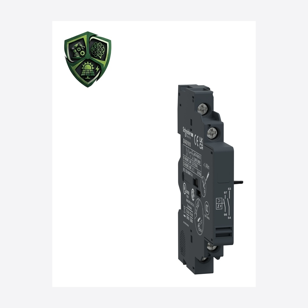 لوازم جانبی کلید حرارتی، ⁦Schneider Electric⁩، مدل ⁦GVAD1010⁩، ولتاژ ⁦48…690 V AC⁩.