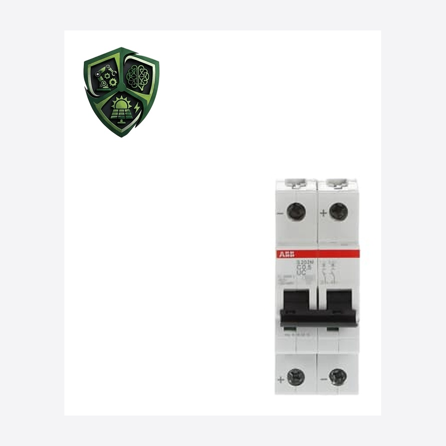 کلید مینیاتوری، ⁦ABB⁩، دو پل، منحنی ⁦C⁩، جریان ⁦0.5 A⁩، قطع ⁦(AC) 10 kA⁩