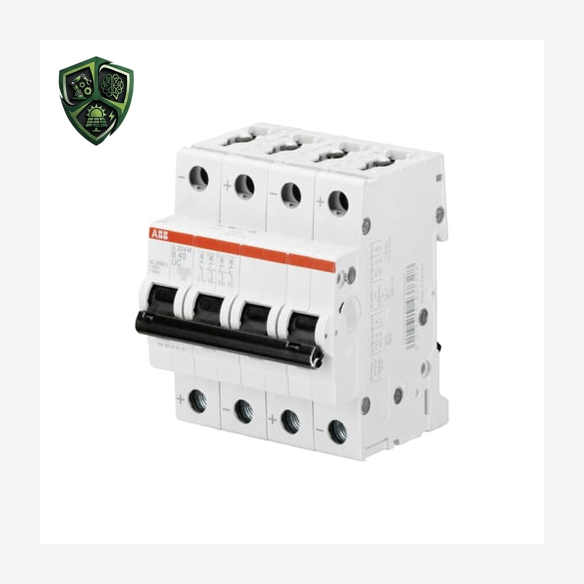 کلید مینیاتوری، ⁦ABB⁩، چهار پل، منحنی ⁦C⁩، جریان ⁦0.5 A⁩، قطع ⁦(AC) 10 kA⁩