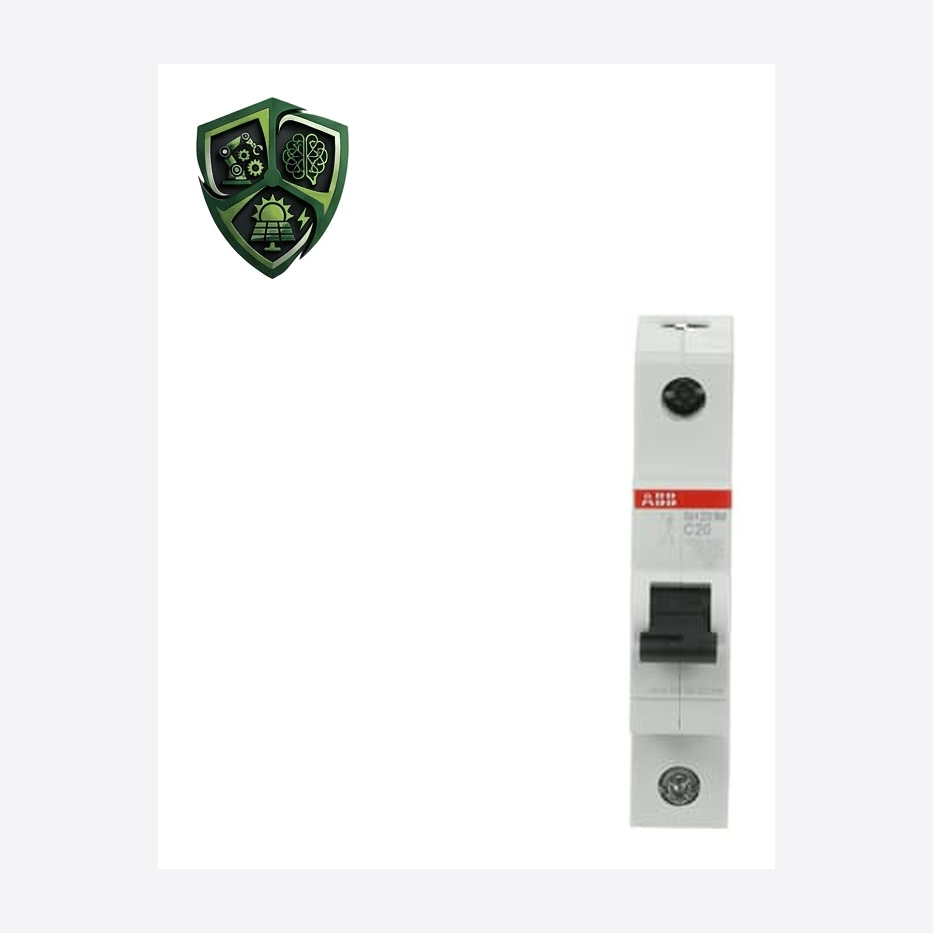 کلید مینیاتوری، ⁦ABB⁩، تک پل، منحنی ⁦C⁩، جریان ⁦20 A⁩، قطع ⁦(AC) 10 kA⁩