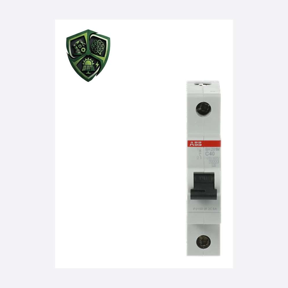 کلید مینیاتوری، ⁦ABB⁩، تک پل، منحنی ⁦C⁩، جریان ⁦40 A⁩، قطع ⁦(AC) 10 kA⁩