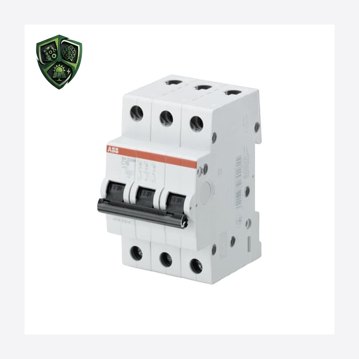 کلید مینیاتوری، ⁦ABB⁩، سه پل، منحنی ⁦C⁩، جریان ⁦50 A⁩، قطع ⁦(AC) 10 kA⁩