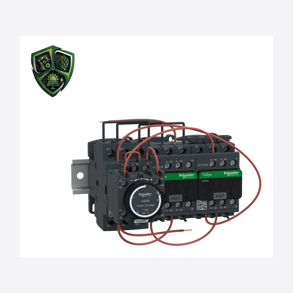 کنتاکتور، ⁦Schneider Electric⁩، مدل ⁦LC3D180AB7⁩، پل ⁦3 x 3P⁩، ولتاژ ⁦ <= 690 V AC 25…400 Hz⁩، جریان ⁦18 A at <= 440 V AC AC-3 ⁩.
