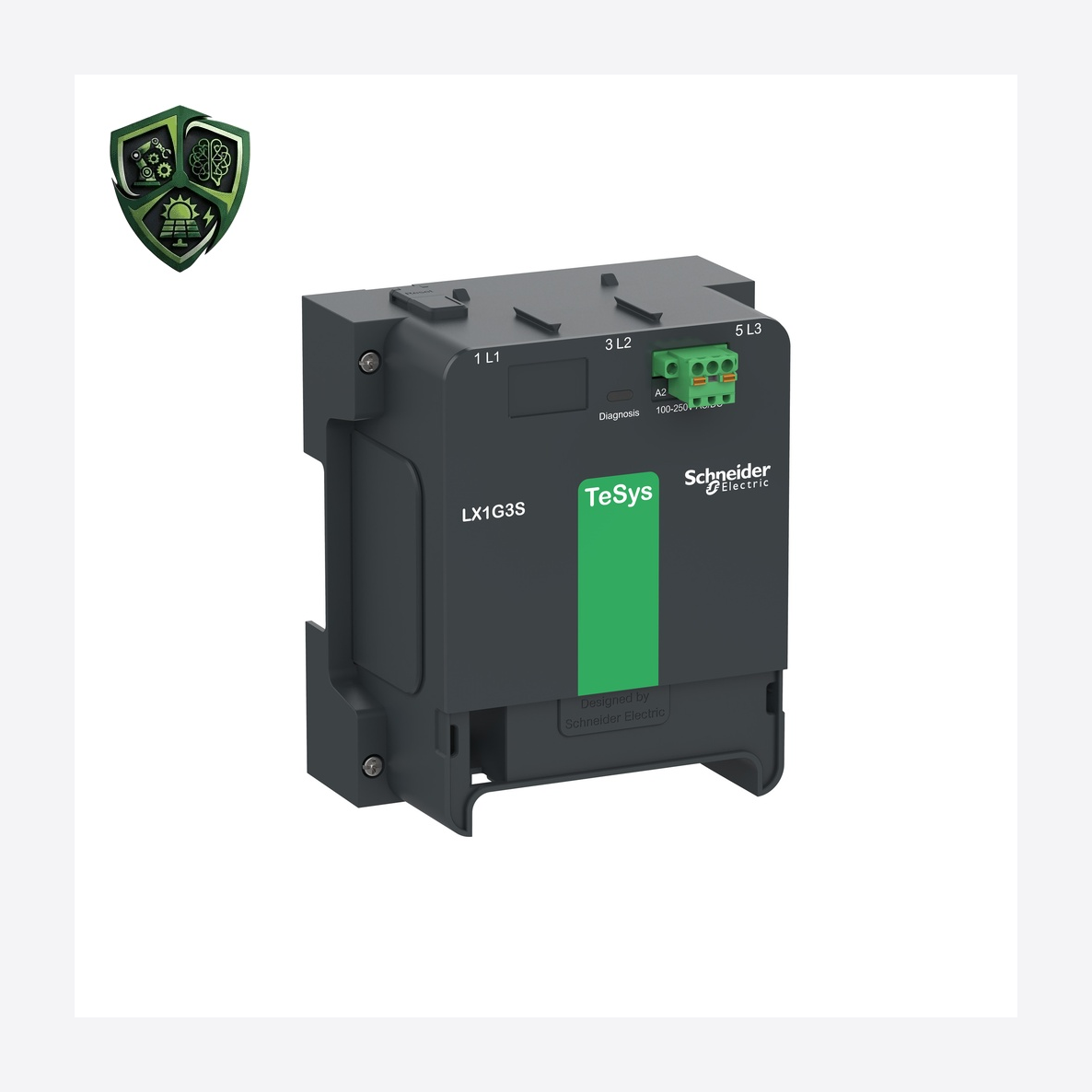 لوازم جانبی کنتاکتور، ⁦Schneider Electric⁩، مدل ⁦LX1G3RLSEN⁩، پل ⁦3P⁩، IP20، کنترل ⁦200…500 V AC/DC 50/60 Hz⁩.