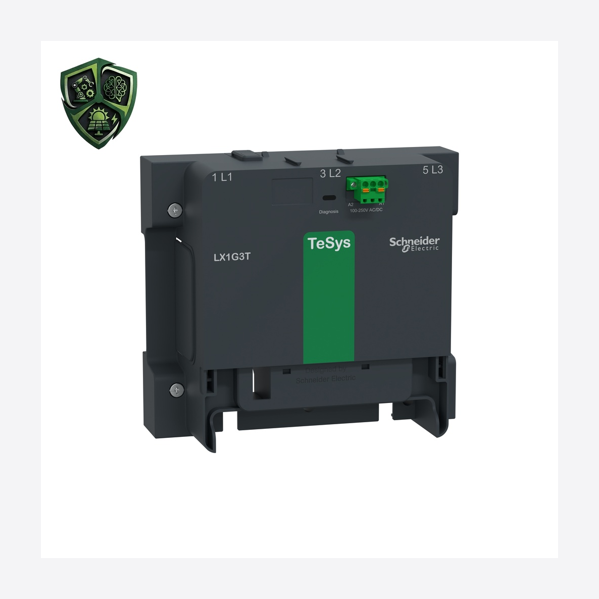 لوازم جانبی کنتاکتور، ⁦Schneider Electric⁩، مدل ⁦LX1G3TLSEN⁩، پل ⁦3P⁩، IP20، کنترل ⁦200…500 V AC/DC 50/60 Hz⁩.