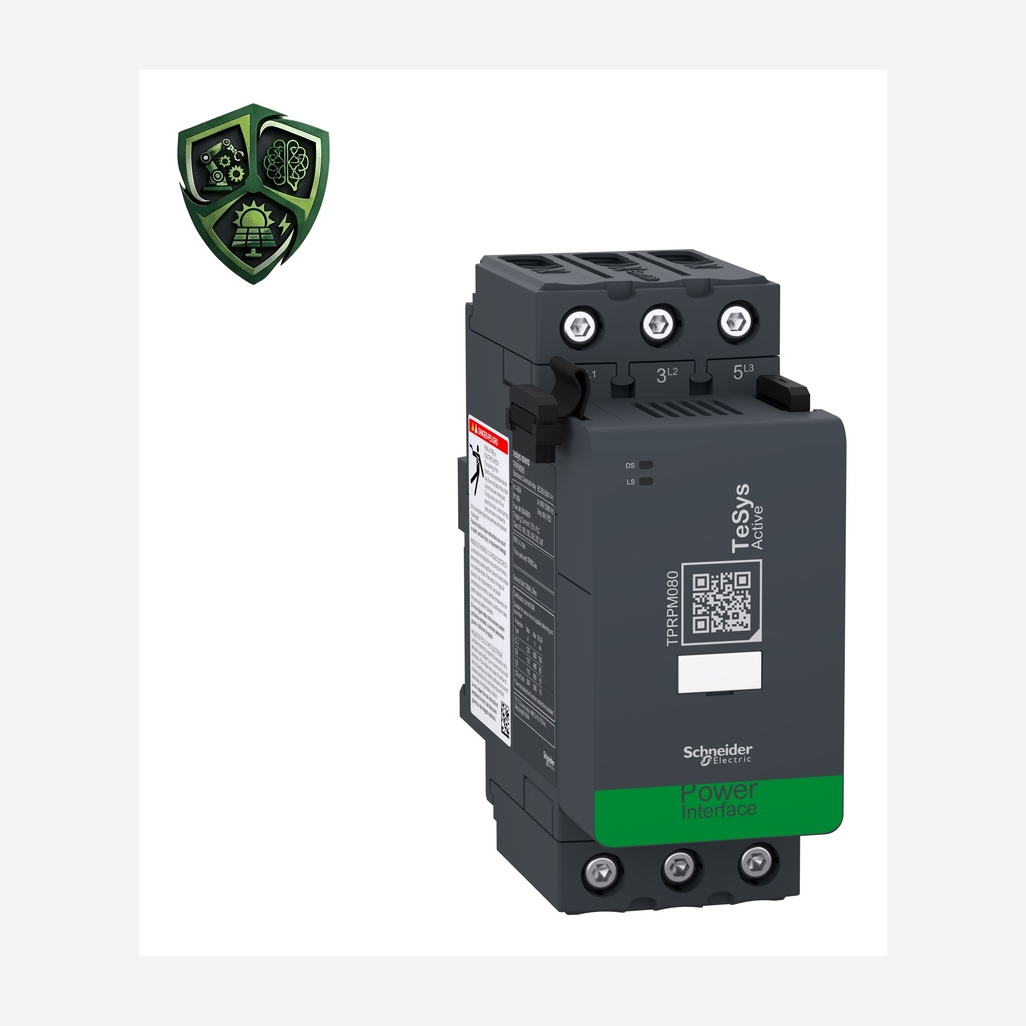 لوازم جانبی کنتاکتور، ⁦Schneider Electric⁩، مدل ⁦TPRPM080⁩، پل ⁦3P⁩، ولتاژ ⁦<= 690 V AC 47…63 Hz⁩، جریان ⁦80 A at <= 440 V AC-3⁩.