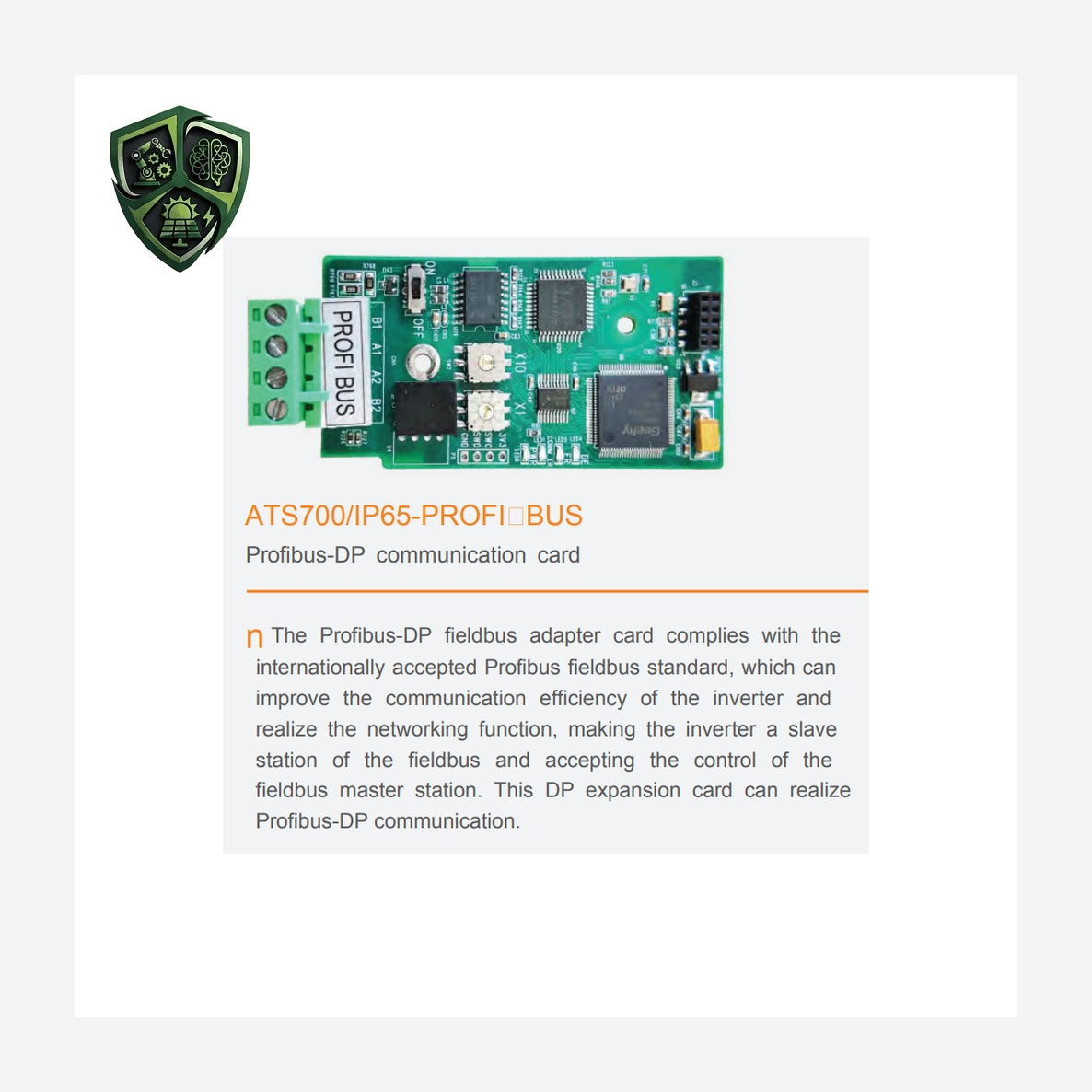 درایو ASTAR کارت ارتباط PROFIBUS-DP برند مدل ATS700-PROFIBUS