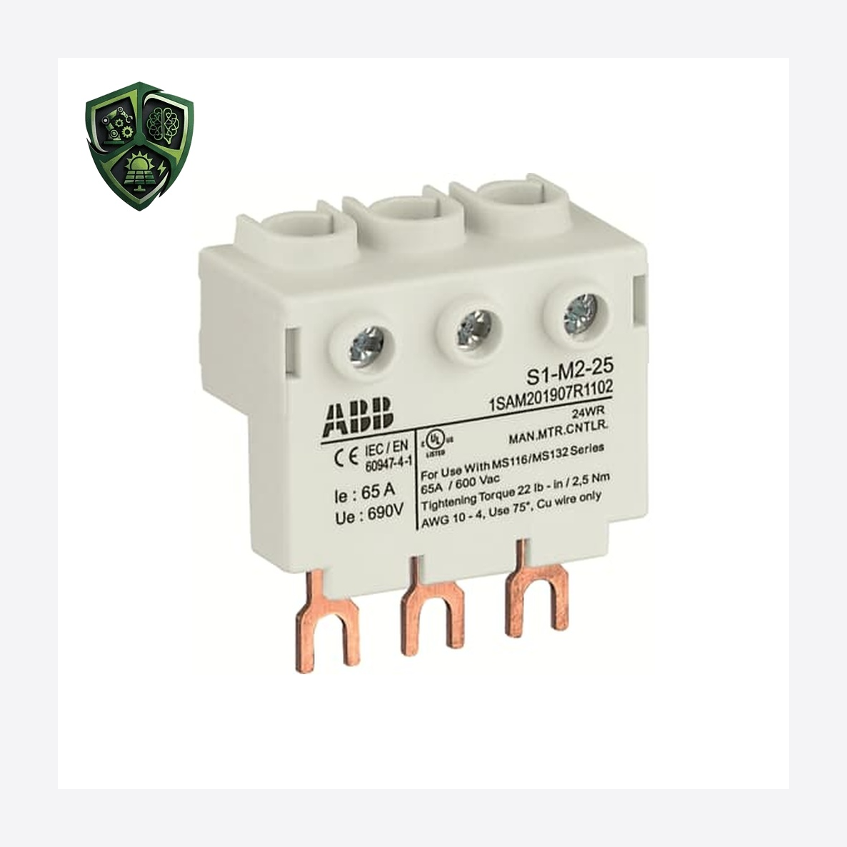 ترمینال تغذیه ABB S1-M2-25/1SAM201907R1102