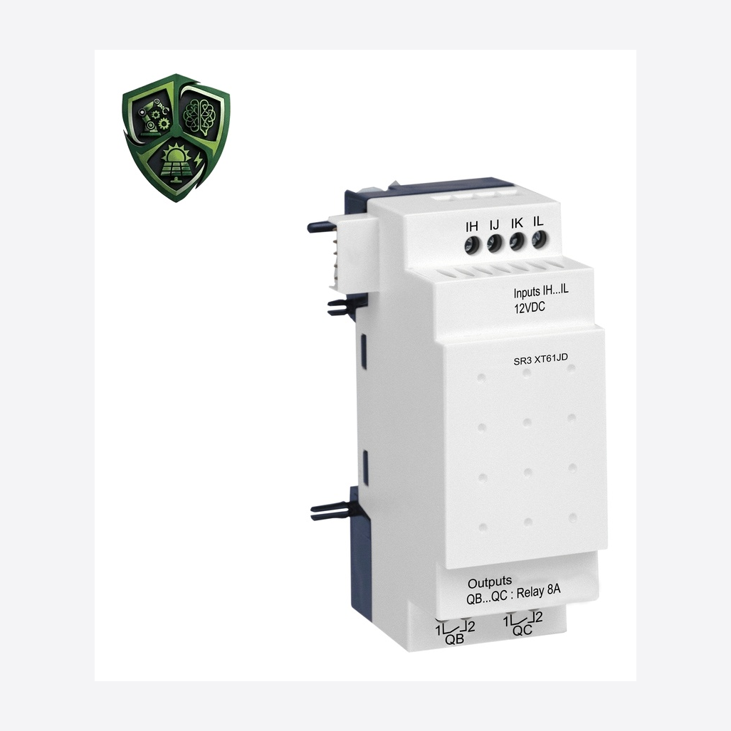 ماژول دیجیتال، ⁦Schneider Electric⁩، ⁦Zelio Logic⁩، مدل ⁦SR3XT61JD⁩، ⁦12 V DC⁩.
