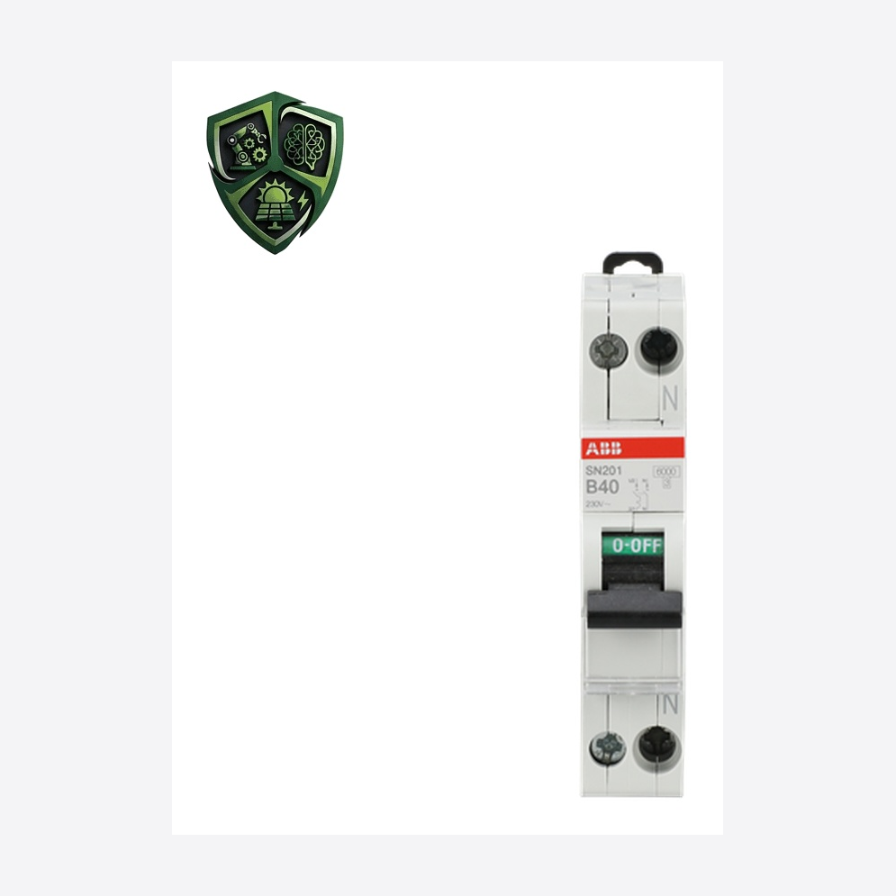 کلید مینیاتوری، ⁦ABB⁩، تک پل، منحنی ⁦B⁩، جریان ⁦40 A⁩، ⁦2CSS255101R0405⁩