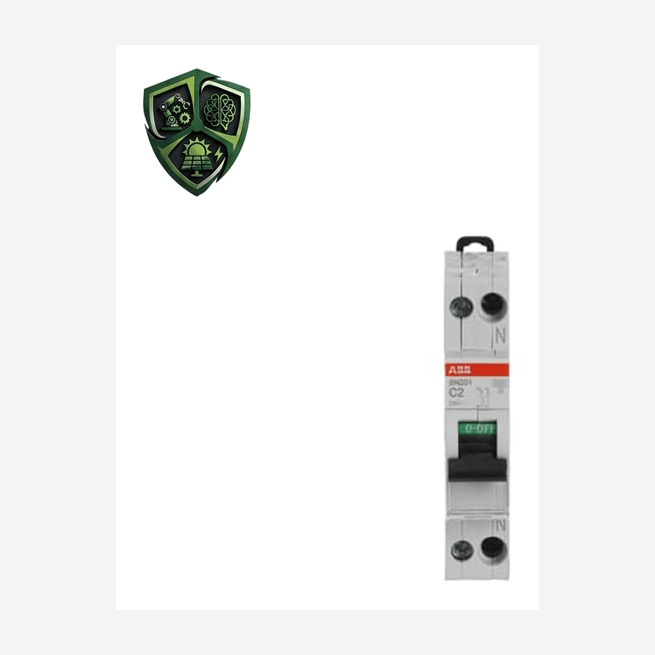 کلید مینیاتوری، ⁦ABB⁩، تک پل، منحنی ⁦C⁩، جریان ⁦2 A⁩، ⁦2CSS255101R0024⁩