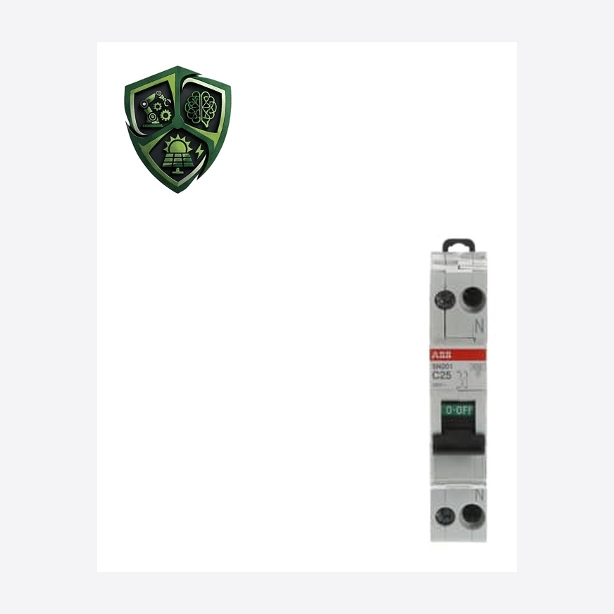 کلید مینیاتوری، ⁦ABB⁩، تک پل، منحنی ⁦C⁩، جریان ⁦25 A⁩، ⁦2CSS255101R0254⁩