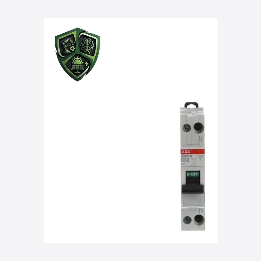 کلید مینیاتوری، ⁦ABB⁩، تک پل با نول، منحنی ⁦C⁩، جریان ⁦32 A⁩، قطع ⁦(230 V) 10 kA⁩